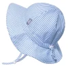 Kids Cotton Floppy Hats | Blue Stripes