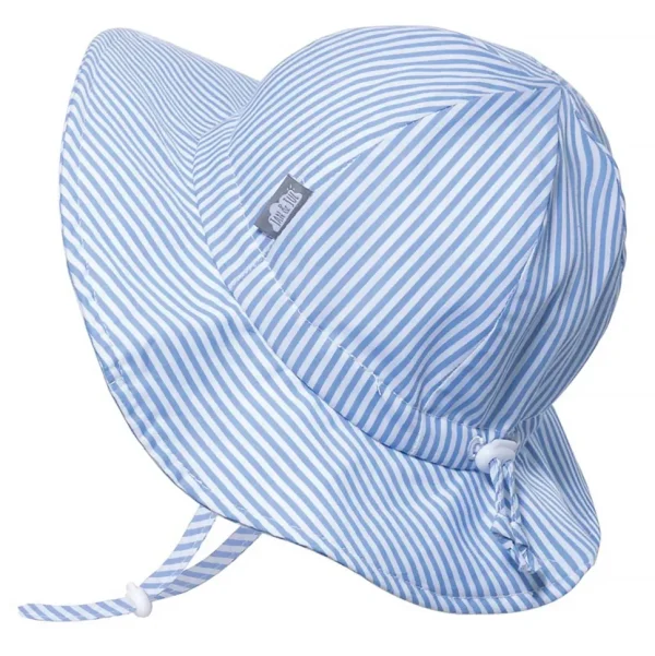 Kids Cotton Floppy Hats | Blue Stripes