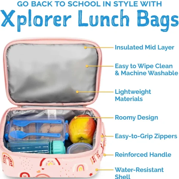 Kids Lunch Bag | Pink Rainbow