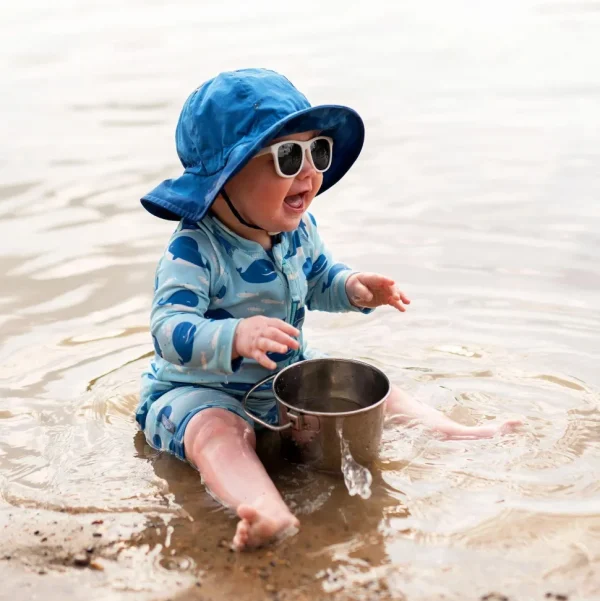 Kids One Piece UV Sun Suit | Blue Whale
