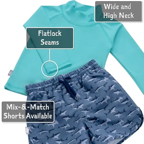 Kids UV Rashguard Top | Lagoon