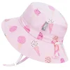 Kids Water Repellent Bucket Hats | Pink Ice Cream