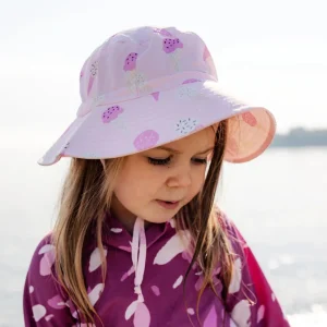 Kids Water Repellent Bucket Hats | Pink Ice Cream