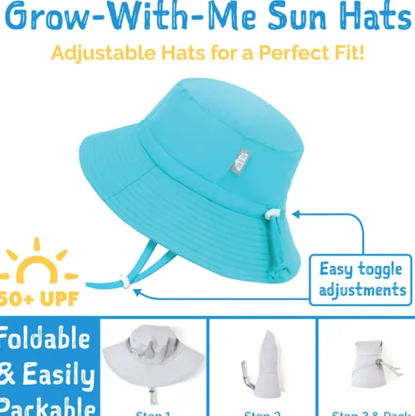 Kids Water Repellent Bucket Hats | Pink Strawberry