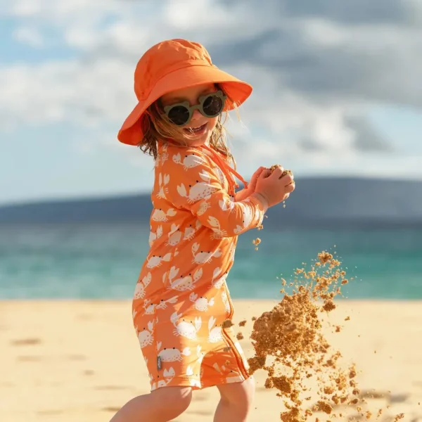Kids Water Repellent Bucket Hat | Bright Orange