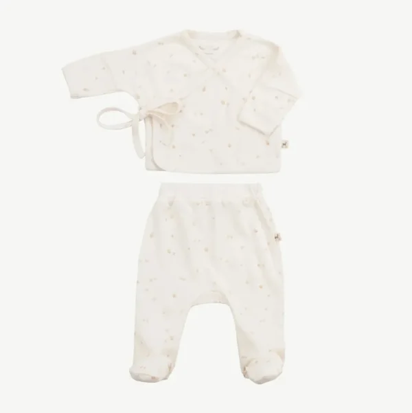 Kimono Top + Pants Set - Mushrooms Ivory