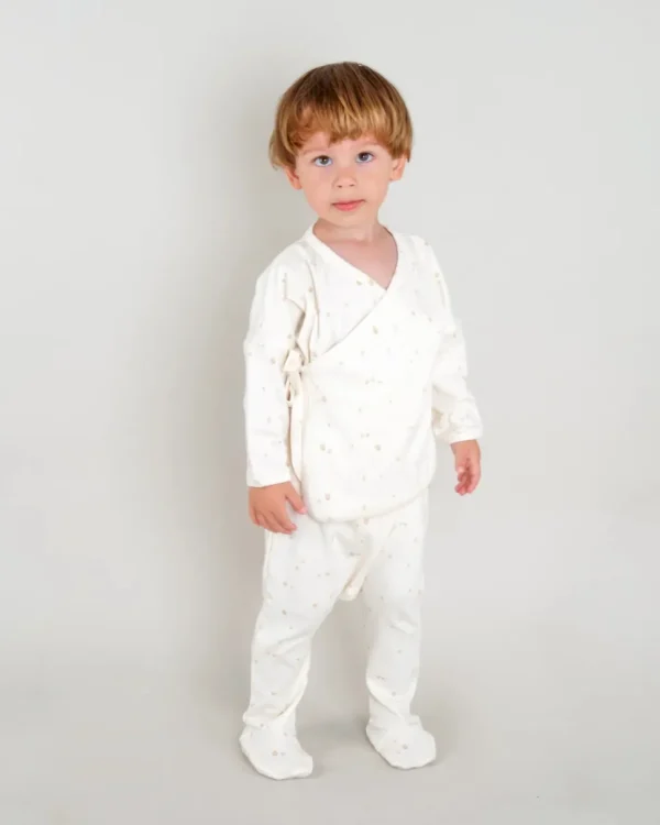 Kimono Top + Pants Set - Mushrooms Ivory