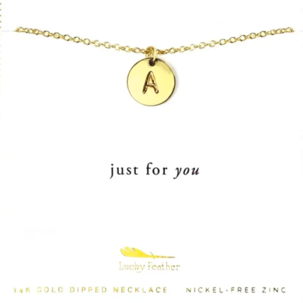 Letter Disc Necklace