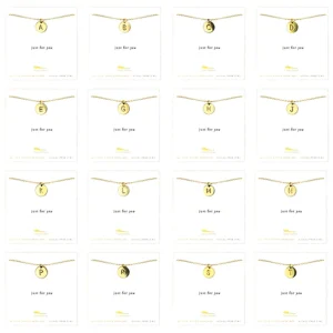 Letter Disc Necklace