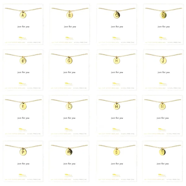 Letter Disc Necklace
