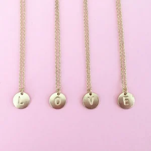 Letter Disc Necklace