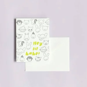 LETTERPRESS CARD – Hey Lil Babe!
