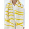 Linen Scarf - Loopy Yellow