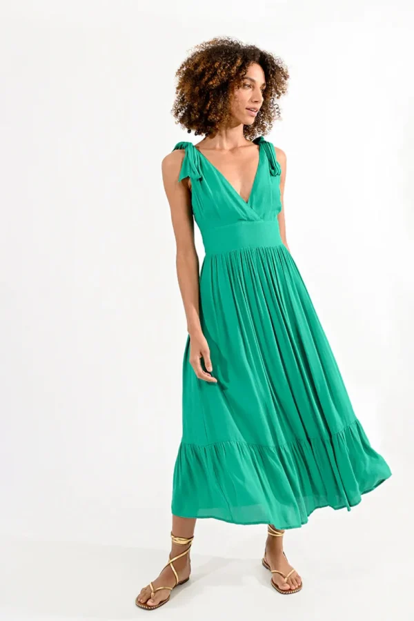 Long Dress with Knotted Straps