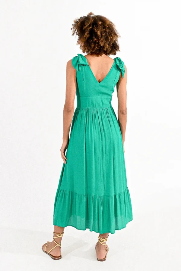 Long Dress with Knotted Straps