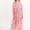 Long Floral Print Dress