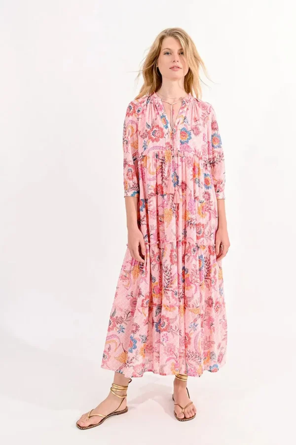 Long Floral Print Dress
