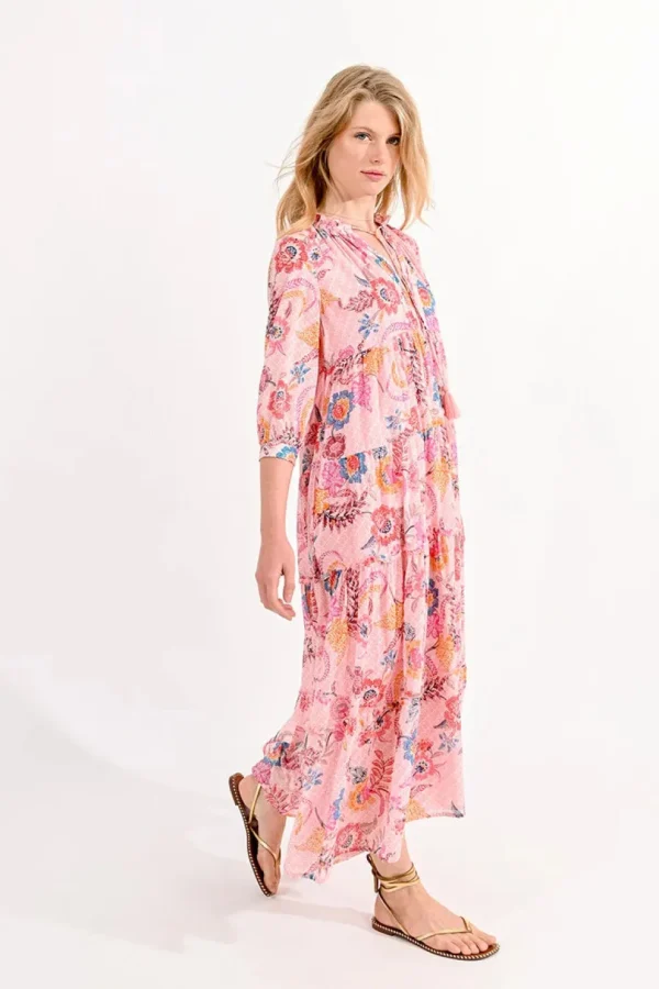 Long Floral Print Dress