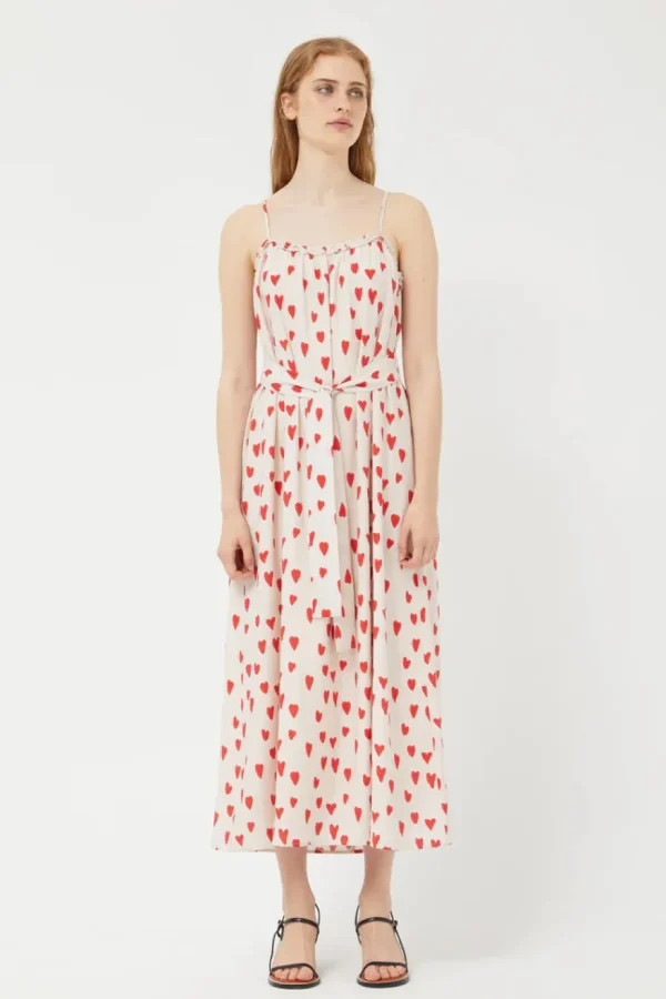 Long Heart Print Dress