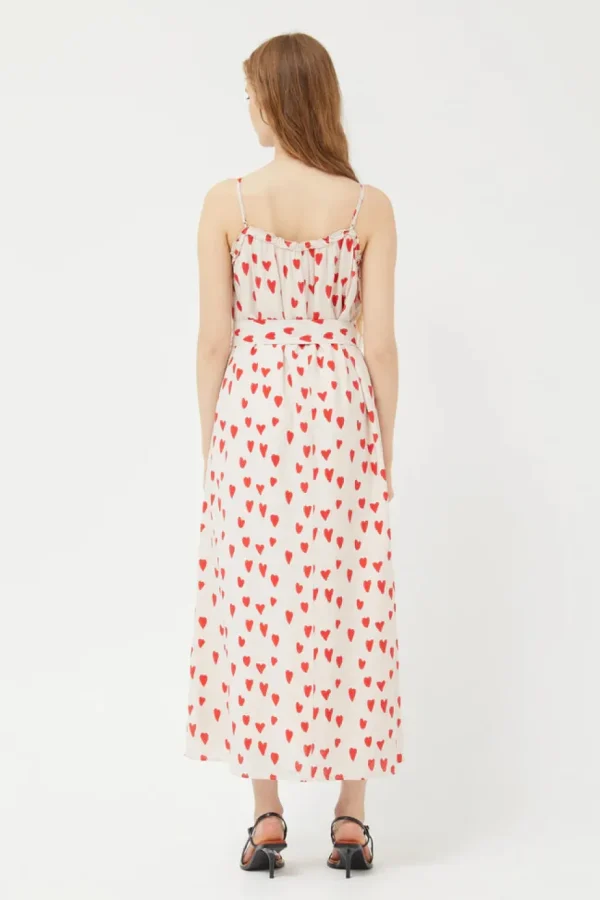 Long Heart Print Dress