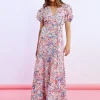 Long Printed Wrap Dress