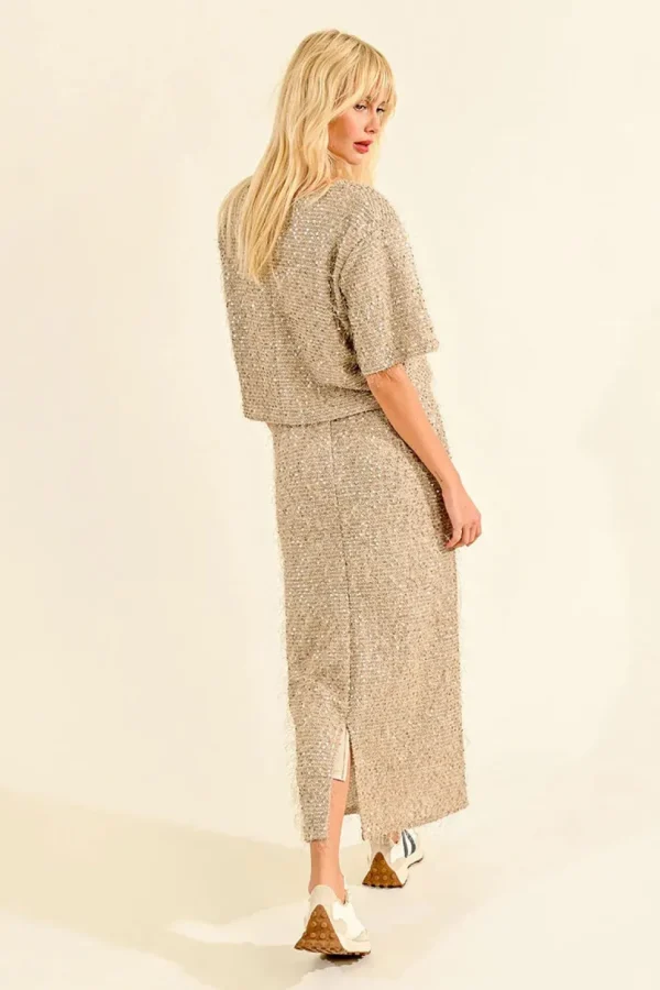 Long Sequin Skirt