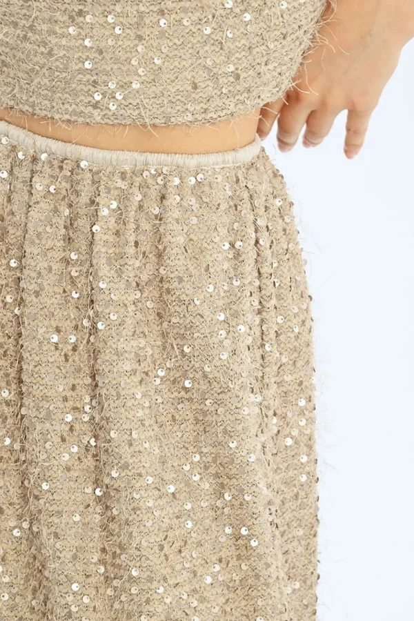 Long Sequin Skirt