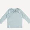 Long Sleeve Embroidered Peter Pan Tee