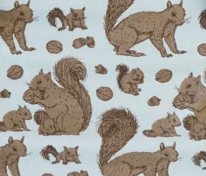 Long Sleeve Little Ruffle Tee - Squirrels