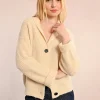 Loose Knited Cardigan - Cream