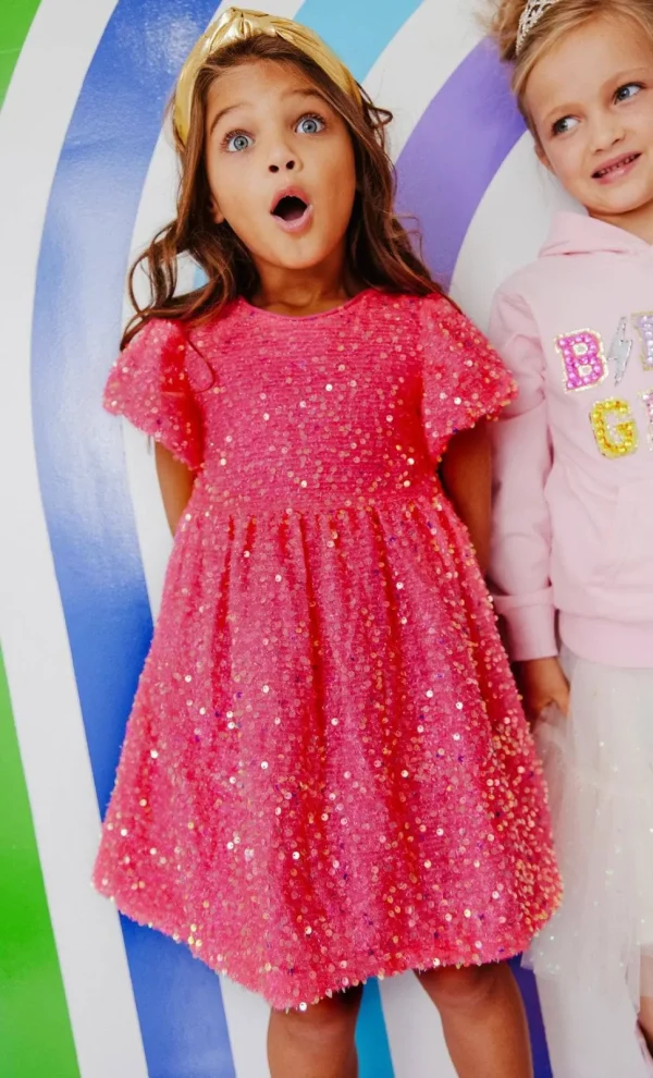 Margot Sequin Velour Dress