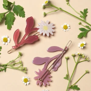 Marguerite Daisy Flower Barrette Set