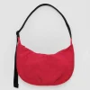 Medium Nylon Baggu Crescent Bag - Candy Apple