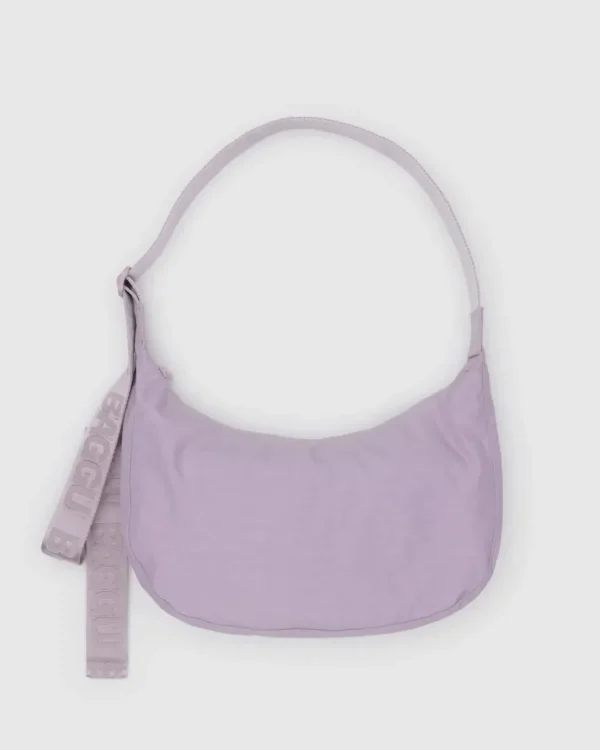 Medium Nylon Baggu Crescent Bag - Dusty Pink