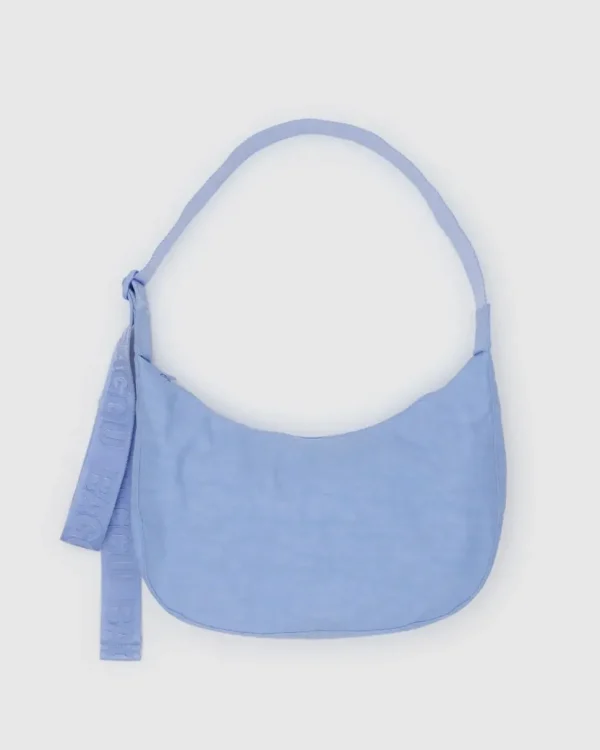 Medium Nylon Baggu Crescent Bag - French Blue