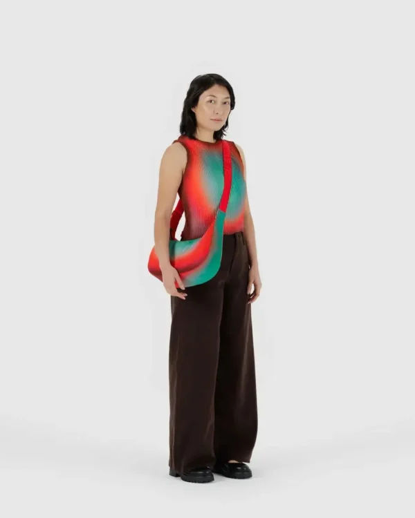 Medium Nylon Baggu Crescent Bag - Rain