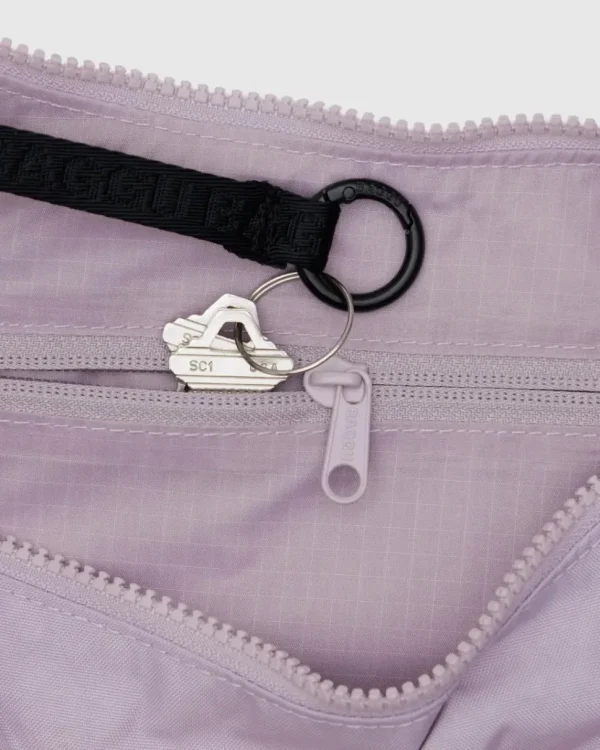 Medium Nylon Baggu Crescent Bag - Dusty Pink