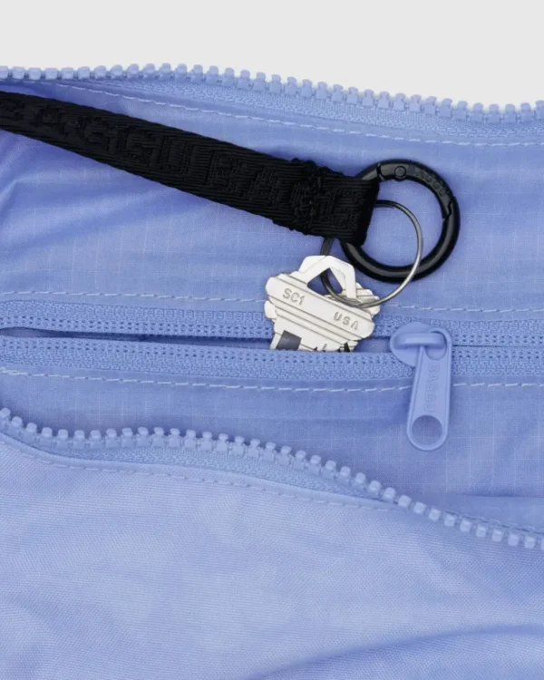 Medium Nylon Baggu Crescent Bag - French Blue
