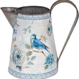 Metal Bluebird Pitcher