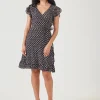 Midi Wrap Dress - Tree Print