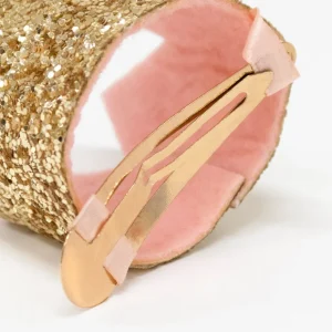 Mini Gold Glitter Crown Hair Clip
