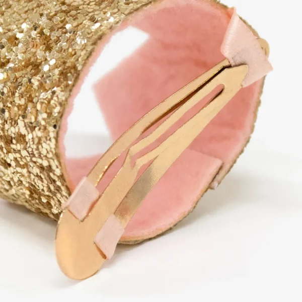 Mini Gold Glitter Crown Hair Clip