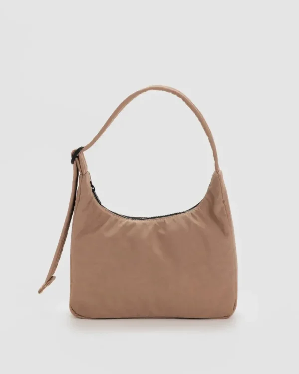 Mini Nylon Shoulder Bag - Cocoa