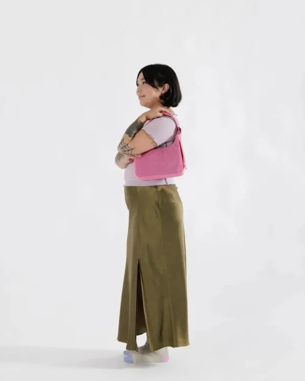 Mini Nylon Shoulder Bag - Azalea Pink