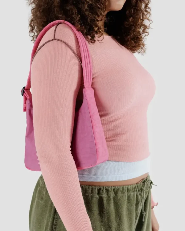 Mini Nylon Shoulder Bag - Azalea Pink