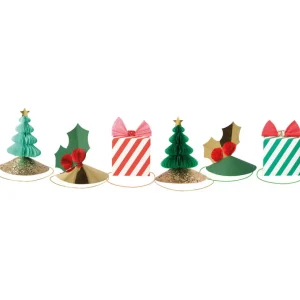 Mixed Christmas Party Hats (x 6)