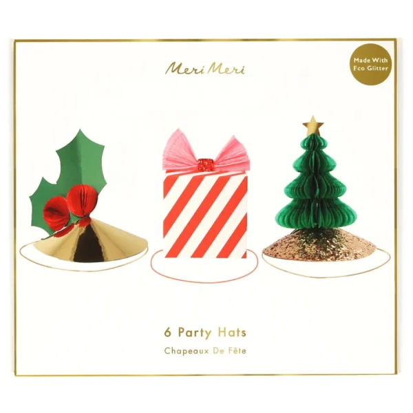 Mixed Christmas Party Hats (x 6)