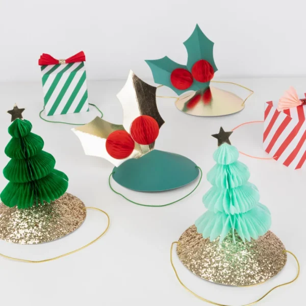 Mixed Christmas Party Hats (x 6)