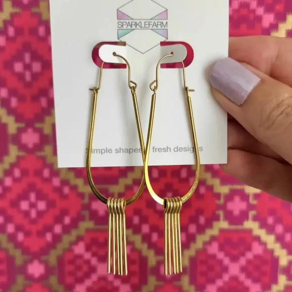 Modern Fringe Drop Earrings