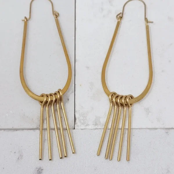 Modern Fringe Drop Earrings